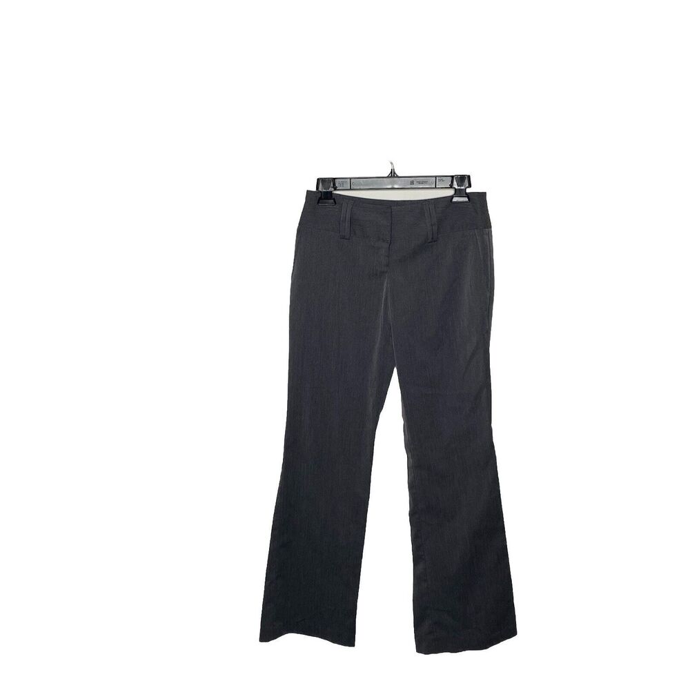 Tracy Evans Wide Leg Grey Gray Dress Pants Career Sz 1 Juniors Zipper Belt loops